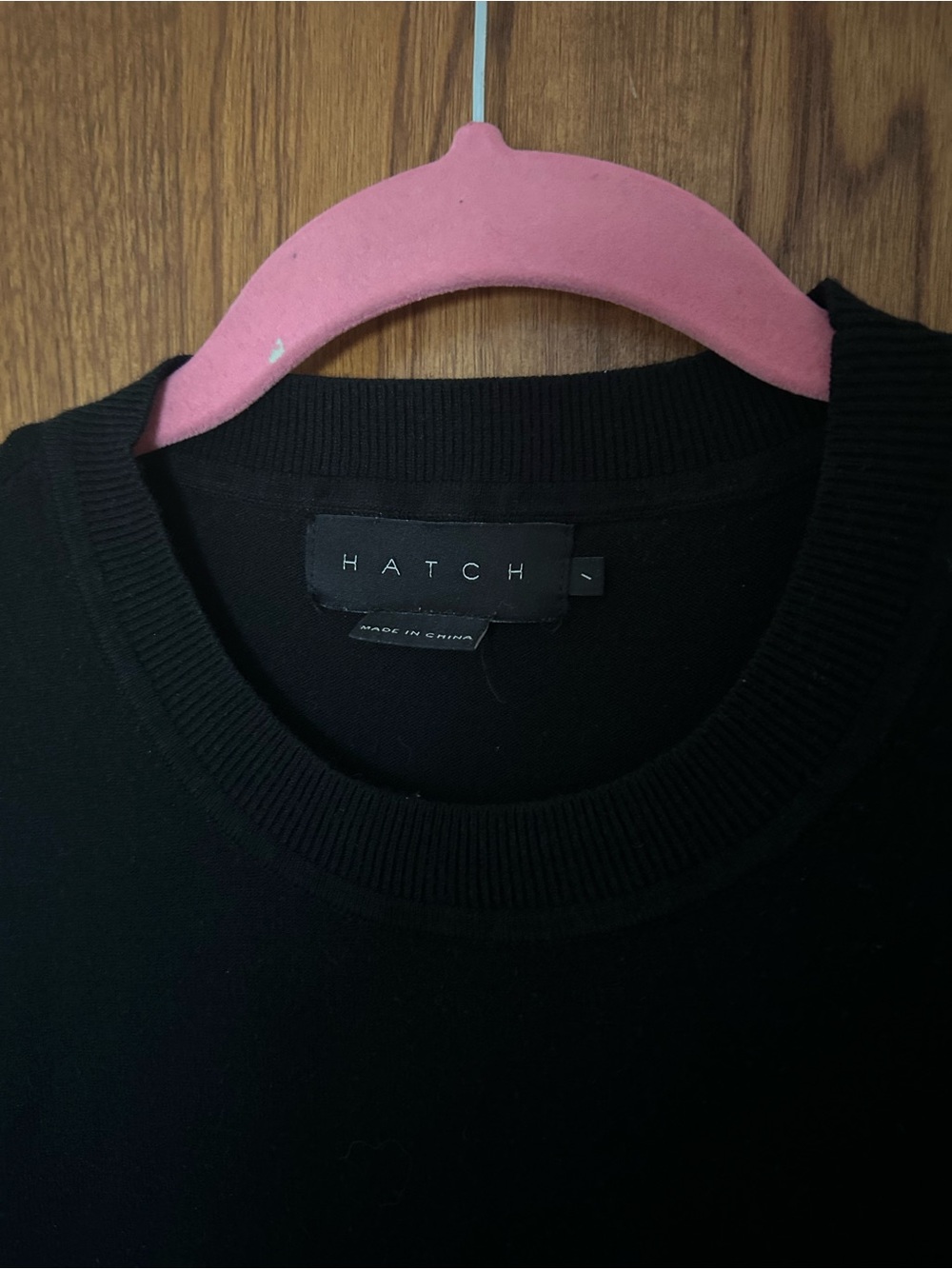 HATCH sz 1 Classic Black Short-Sleeved Maternity Knit Dress - Picture 3 of 5